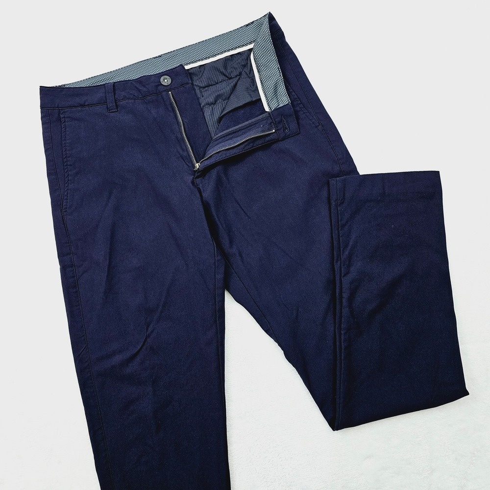 FootJoy ThermoSeries Golf‎ Pants Mens 32W 32L Navy Blue Stretch Thermal Trousers